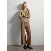 50% Rabatt auf Stefanel DamenHosen aus braunem Samt im FlareStil 8057914701761