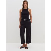 50% Rabatt Stefanel Damenhose mit weitem Bein in Schwarz 8053145025539