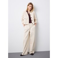 30% Rabatt Stefanel Damenhose aus 100% Baumwolle in Hellbeige