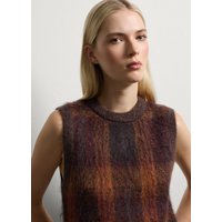 29% Rabatt auf Stefanel Damenweste aus WollMohair in OrangeBraun 8057914909983