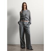 Stefanel Jetzt 17% Rabatt Grauer OversizeCardigan aus Alpakamischung für Damen