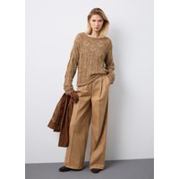 15% Rabatt Stefanel Damenhose aus BaumwollLeinenMix hellbraun