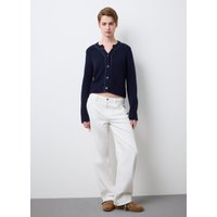 30% Rabatt Stefanel Damen Cardigan aus Baumwolle in Marineblau