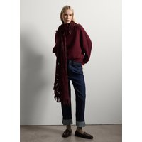 Stefanel 17% Rabatt auf Bordeauxfarbener OversizeWollmixRollkragenpullover für Damen