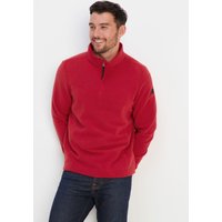 Tog24 Mens Revive Fleece Zip Neck Red