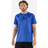 Surfanic Mens Bodyfit Broken Map Short Sleeve Blue