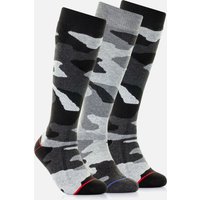 Surfanic Mens Pro Tech Plus Camo 3pk Sock Black