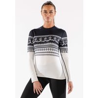 Surfanic Womens Cozy Fairisle Crew Neck Black