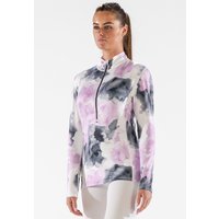 Surfanic Womens Cozy Watercolour Zip Neck Pink