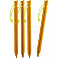 Erdnagel orange - Tarp Stakes sind ein Satz von vier leichten Aluminium-Tarp-Heringen ""