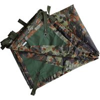 Mehrzweckplane "Basha" Nylon flecktarn, verwendbar als Sonnensegel, Zeltersatz, Regenschutz, Unterlegmatte, Bergetuch ""