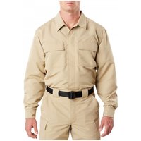 5.11 TDU Langarmshirt Fast-Tac khaki, geeignet für Polizei, Militär, Sicherheitsdienst, Airsoft, Survival "XL"