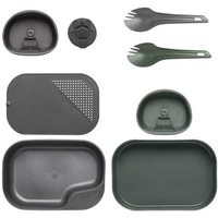 Camping Set für zwei oliv - Set für zwei. Enthält einen Teller mit Deckel, 2x Fold-A-Cup®, 2x Spork. ""