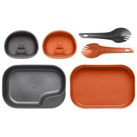 Wildo Camping Set light für zwei orange/dunkelgrau - Kompaktes und leichtes Essgeschirr ""