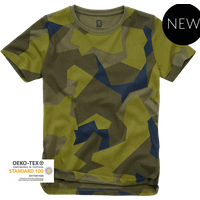 Brandit Kids T-Shirt swedishcamo, Shirt fuer Kinder "134-140"