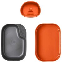 Wildo Camping Box Basic orange/dunkelgrau - Das Set enthält eine Schüssel, einen Teller und einen Becher ""