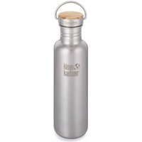 Edelstahl Trinkflasche 800ml, Bambus-Schraubverschluss ""