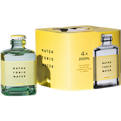 Match Tonic Indian, Acqua Tonica, 4 bottiglie da 200ml, per Gin Tonic London Dry Premium, Note Secche con Aromi di Citronella, Limone e Pompelmo, Basso Contenuto di Zucchero, Materiale 100% Riciclato Match Tonic Indian, Acqua Tonica, 4 bottiglie da 200ml, per Gin Tonic London Dry Premium, Note Secche con Aromi di Citronella, Limone e Pompelmo, Basso Contenuto di Zucchero, Materiale 100% Riciclato