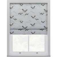 Laura Ashley Animalia Embroidered Silver Roman Blind