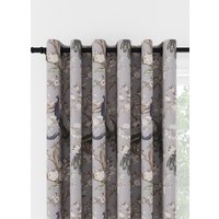Laura Ashley Belvedere Velvet Pale Iris Eyelet Curtain