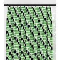 Orla Kiely Dog Show Green Pencil Pleat Curtain