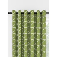 Orla Kiely Jumbo Linear Stem Chalky Green Eyelet Curtain