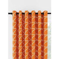 Orla Kiely Jumbo Linear Stem Persimmon Eyelet Curtain
