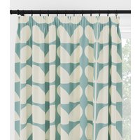 Orla Kiely Jumbo Solid Stem Duckegg Pencil Pleat Curtain