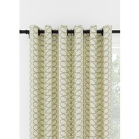 Orla Kiely Linear Stem Dark Grass Green Eyelet Curtain