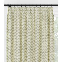 Orla Kiely Linear Stem Dark Grass Green Pencil Pleat Curtain