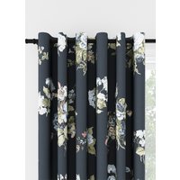 Laura Ashley Rosemore Midnight Eyelet Curtain
