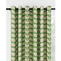 Orla Kiely Solid Stem Green Eyelet Curtain