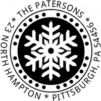 TamponsBureau Profitez de 10% de réduction sur le tampon monogramme rond hiver flocon