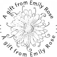 TamponsBureau Profitez de 10% de remise sur un tampon monogramme en bois rond Cadeau fleuri