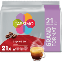 Promotion Tassimo 12% de réduction sur les dosettes Espresso Classic