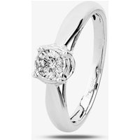 Pure Brilliance 9ct White Gold 0.50ct Diamond Mount Accent Solitaire Ring THR20232-50 (WG)