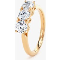 18ct Yellow Gold 3 Stone 0.50ct Diamond Ring M3R02-020-050-18Y-G-Si1 P