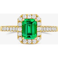 Tivon 18ct Yellow Gold 0.98ct Emerald & Diamond Emerald Cut Heirloom Ring RY-1840-EM N