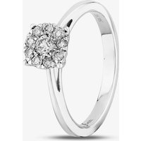 Pure Brilliance 9ct White Gold 0.33ct Diamond Cluster Ring THR3146-33 K