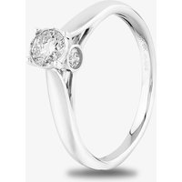 9ct White Gold 0.50ct Diamond Bridge Accent Ring THR15625-50 Q