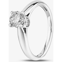 18ct White Gold 1.00ct Diamond Bridge Accent Solitaire Ring THR17230-100 M