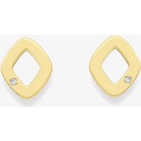 9ct Yellow Gold Diamond Open Diamond Stud Earrings 12325147272