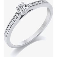 Platinum 0.20ct Diamond Set Shoulders Ring CRG01-020-PT M
