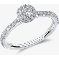 Platinum 0.20ct Brilliant Cut Diamond Shoulder Set Solitaire Ring ENG90020SMT N