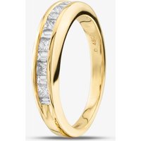 18ct Yellow Gold 0.50ct Princess & Baguette Cut Diamond Half Eternity Ring R10548Y-0.50 N