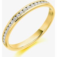 Gold Impression 18ct Yellow Gold 0.25ct Round Brilliant Cut Diamond Half Eternity Ring 18YGHET2088