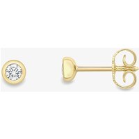 18t Yellow Gold Diamond Round Stud Earrings 13225147256