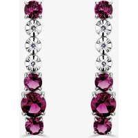 18ct White Gold Ruby & Diamond Fancy Dropper Earrings HSE1062(RU)PR