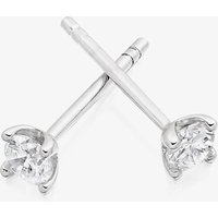 Gold Impression 18ct White Gold 0.20ct Round Brilliant Cut Diamond Stud Earrings EE336
