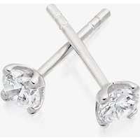 Gold Impression 18ct White Gold 0.40ct Round Brilliant Cut Diamond Stud Earrings EE338